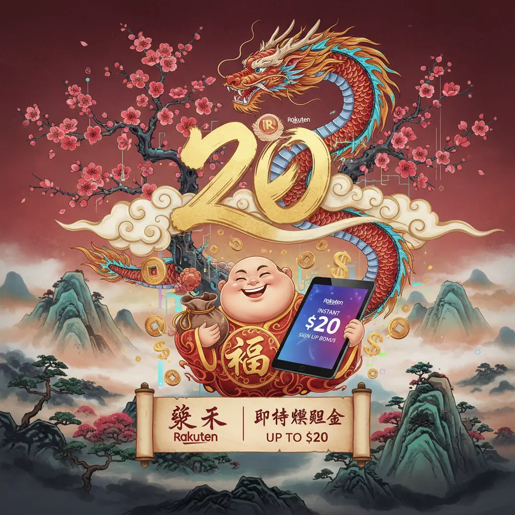 instant $20 sign up bonus - Rakuten